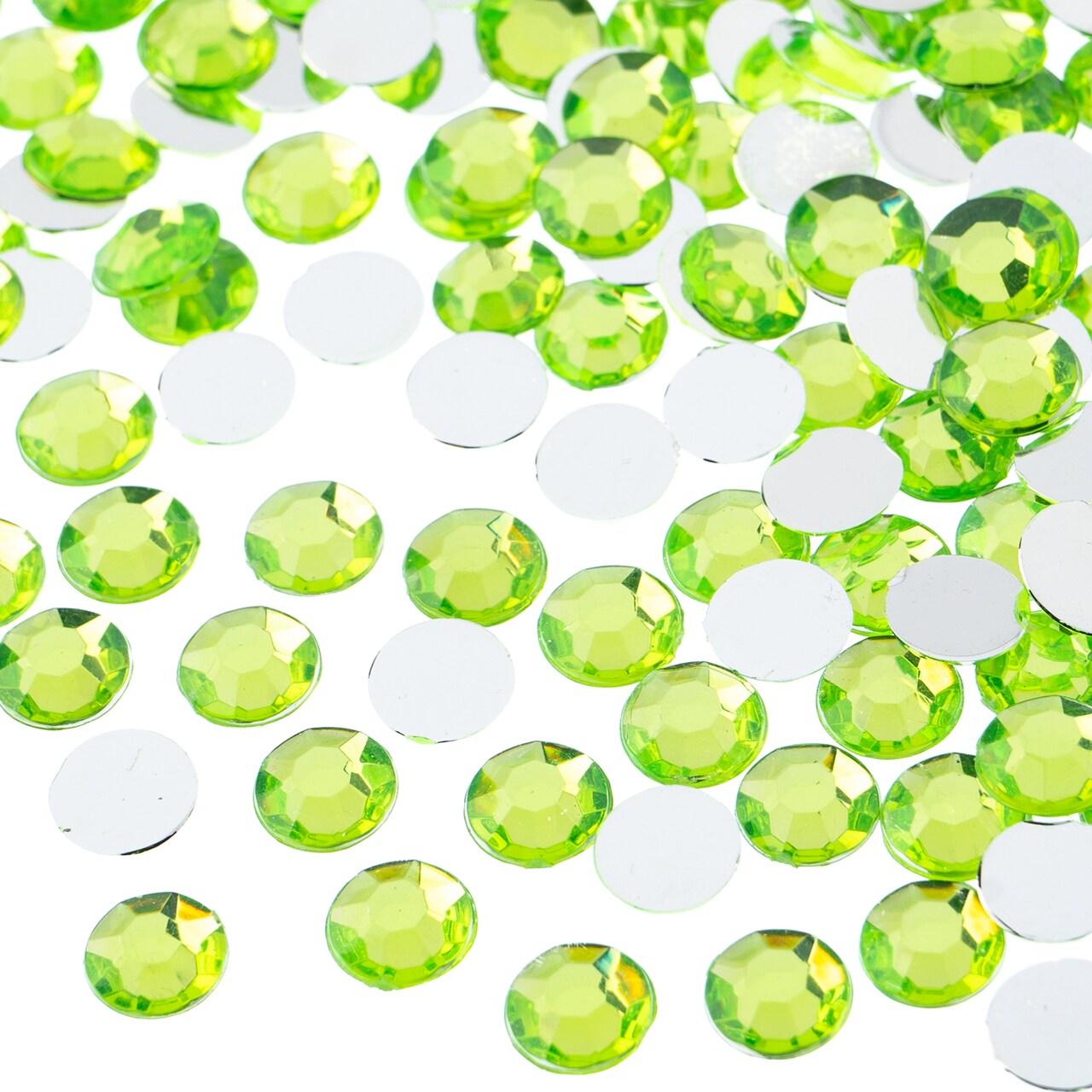 John Bead 8mm (SS39) Round Acrylic Flat Back Rhinestones, 1000pcs